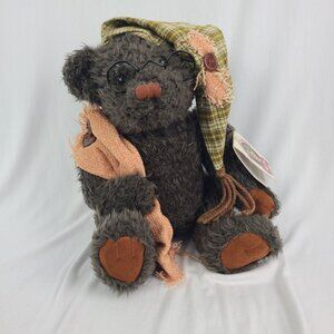 DanDee 100th Anniversary Teddy's Teddy Dark Gray Glasses Hat Blankie 10"